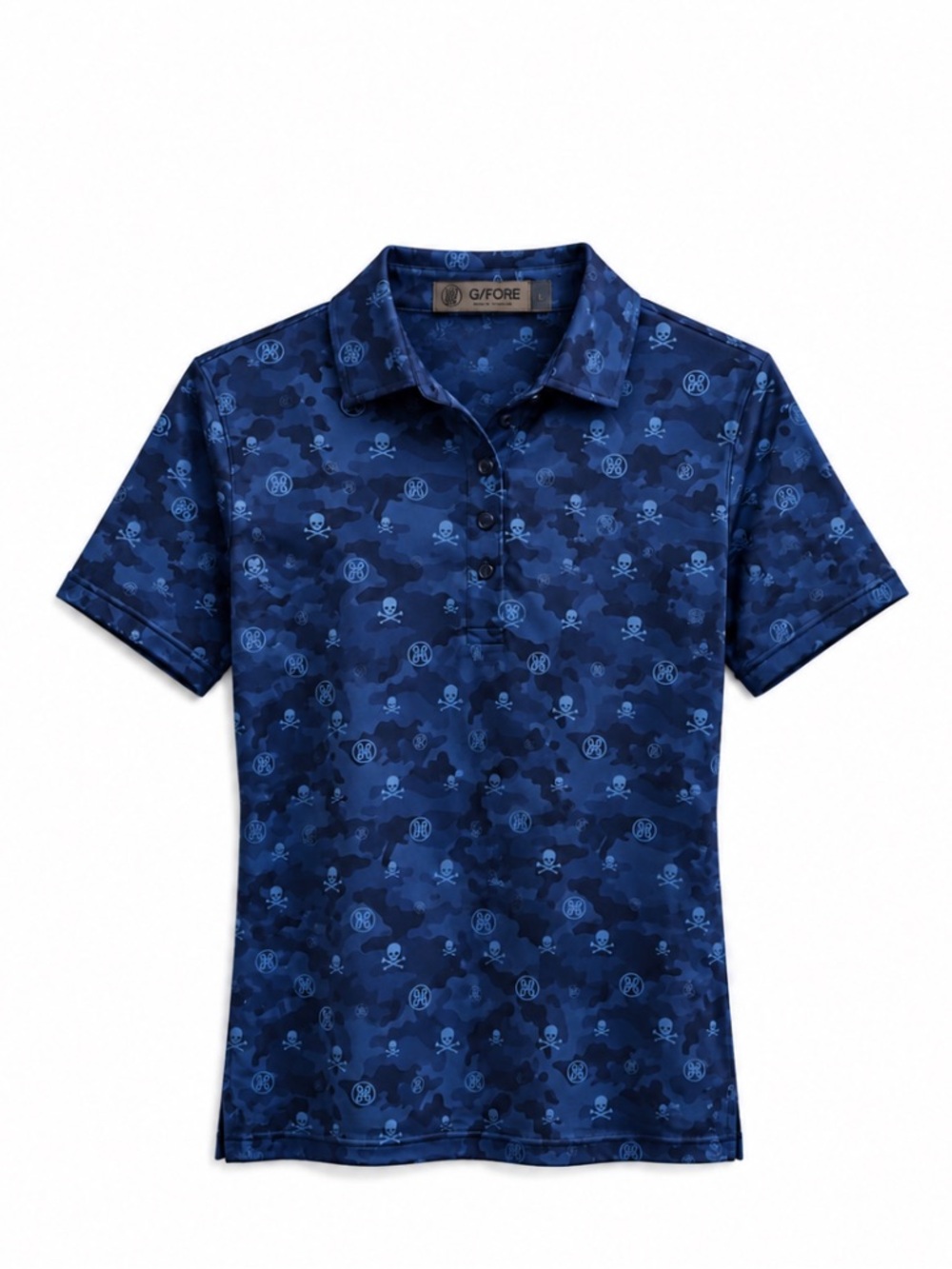 G/FORE Women’s Skull Camo Performance Golf Polo Size Large Like New!